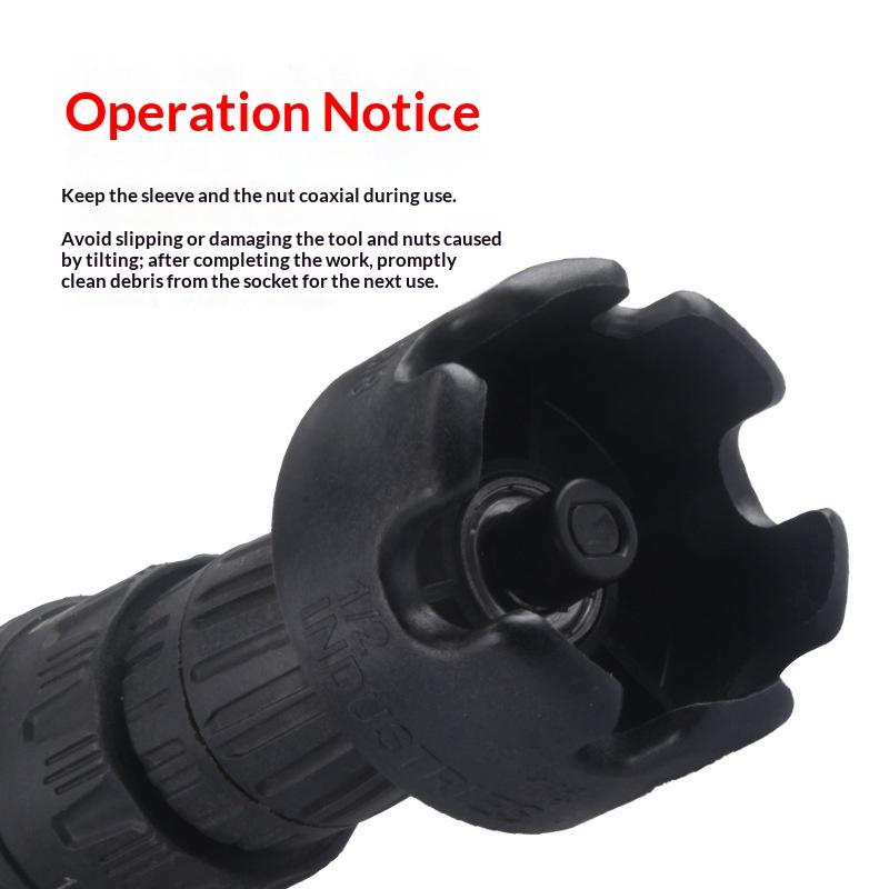 Nut Extractor Drill Bit Adapter Rust Proof Damaged Bolt Remover 1/2 Inch Drive Compatible for Farm Equipment Auto Repair Use