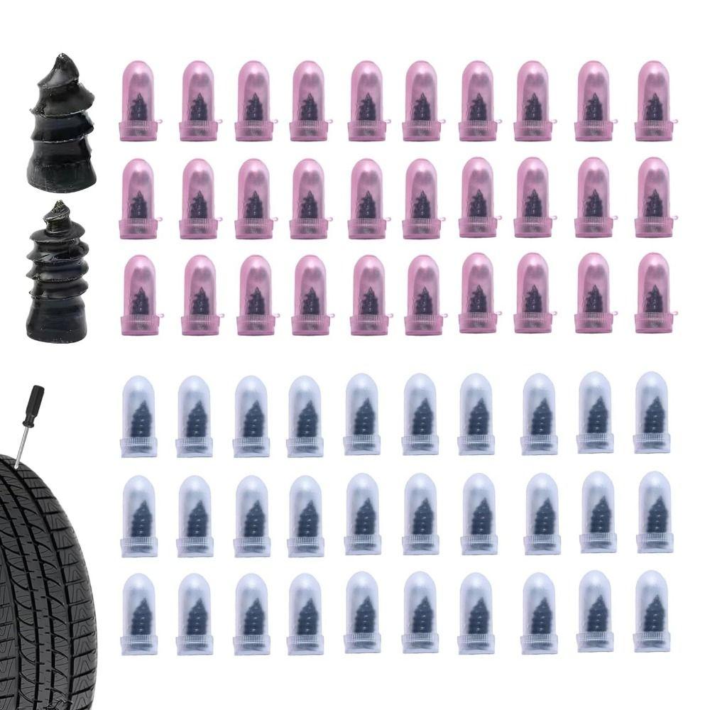 50Pcs Self-Service Tool Spiral Rubber Screws S/M/L/XL Tire Screw Plugs Car Tire Repair