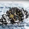 LIGE Design Luxury Quartz Man Watch Fashion Business Vintage Simple Moon Phase Clock Stainless Steel Unique Watches for Men Gift