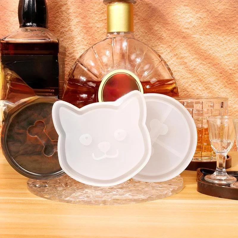 DIY עצם חתול אחסון חיות מחמד תחתיות תבנית סיליקון מגש אחסון אפוקסי תבנית גבס בטון כלי יציקה לחימר קרמי קישוט