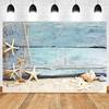 Nautical Theme Baby Party Background for Photography, Sailboat, Boat, Starfish, Wooden Board, Sailor Portrait, Photo Background