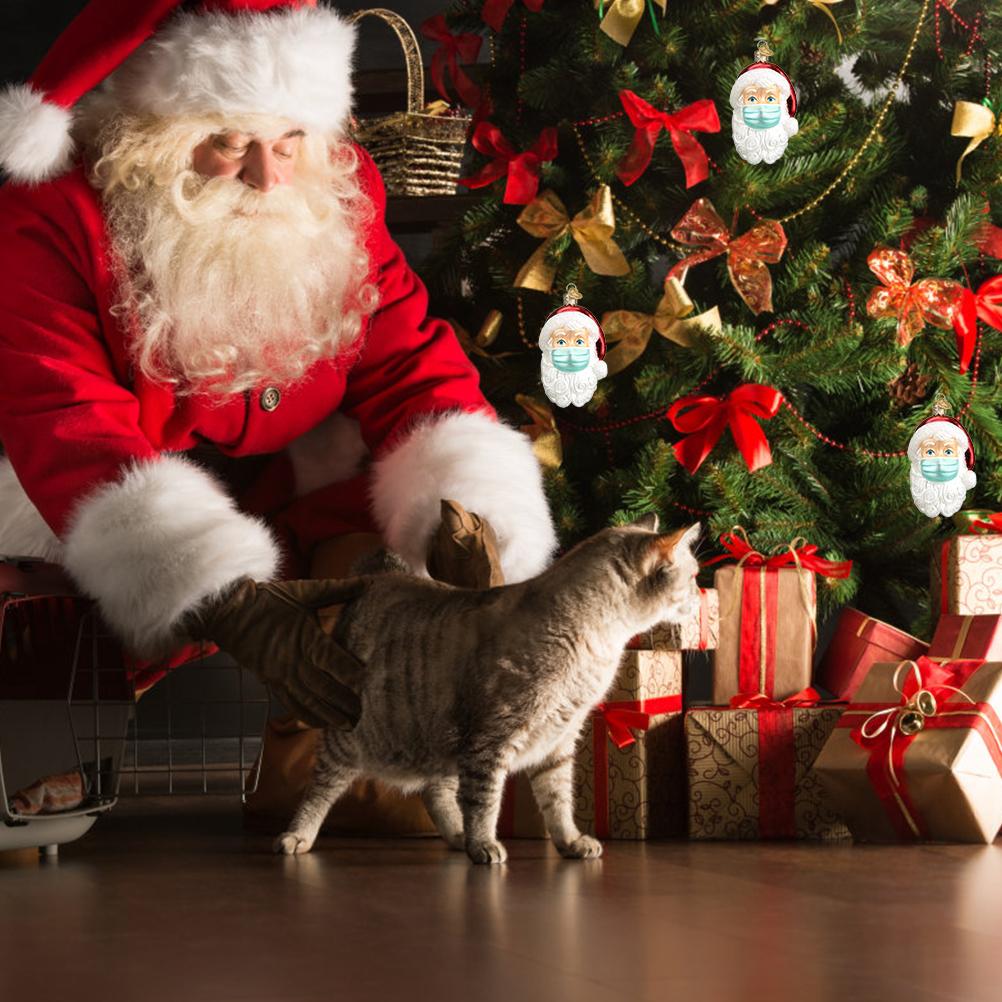 Resin Santa Claus Christmas Tree Ornaments Pendant Hanging Gifts Xmas Decor for Home Party