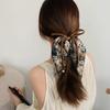 2Pcs Elegant Hair Tie with Bow, Ink Painting Design High Elasticity Hair Ring, Fashionable Band Headband for Women