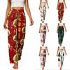 Women's Elastic Waist Casual Straight Leg Pants with Pockets for Everyday Wear