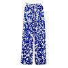 Women Summer Boho Palazzo Pants High Waist Wide Leg Floral Printing Casual Trousers With Pockets