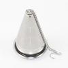 Tea Infuser Stainless Steel Fine Meshes Tea Filter Strainer With Extended Chain Hook And Drip Tray Kitchen Brewing Tool