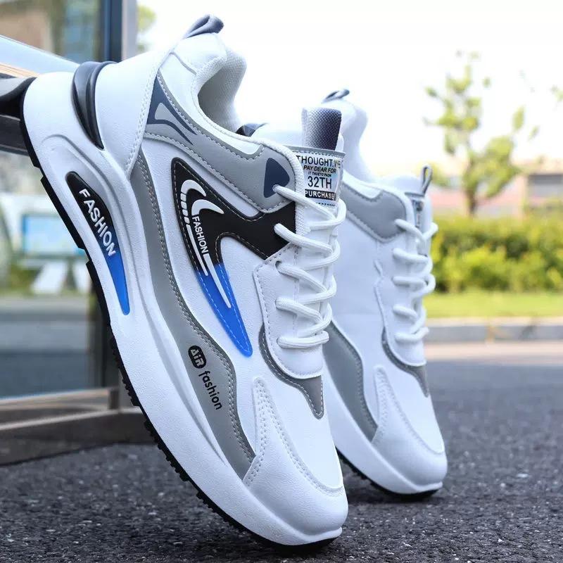 

Обувь Мужская черная кожаная водонепроницаемая обувь Мужская повседневная обувь Легкая мягкая подошва нескользящая спортивная обувь для бега 44 standard size