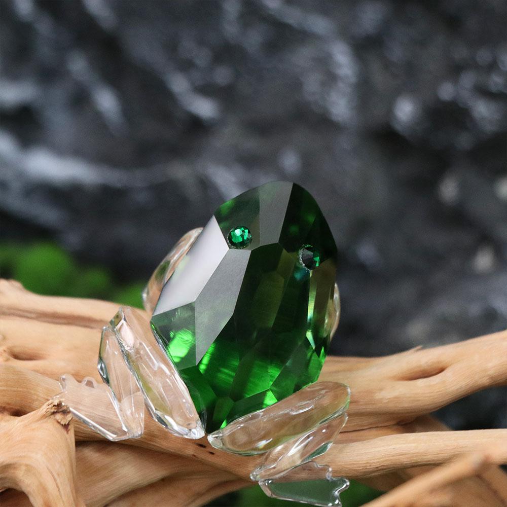 Transparent Crystal Frog Figurines Handicraft Simulation Animal Decoration  Garden Ornament