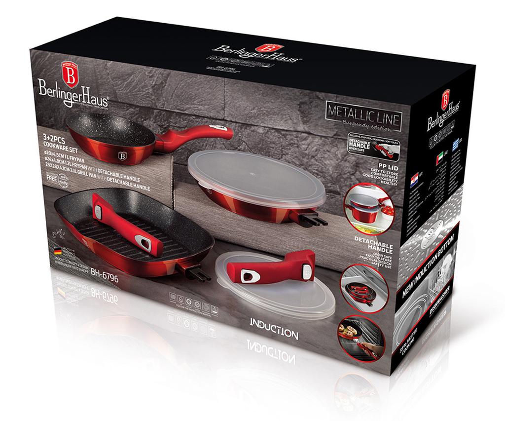 SET OF 3 GRANITE PANS BERLINGERHAUS BH-6796