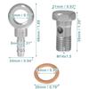 ACROPIX 14mm ID 8mm OD M14x1.5 Banjo Bolt Hose Barb Fitting Universal Banjo Fitting