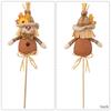 Set Of 2 Harvest Season Scarecrow Stick Puppets Thanksgiving Festives Decoration Handmade Scarecrow Stick Dolls Ornament