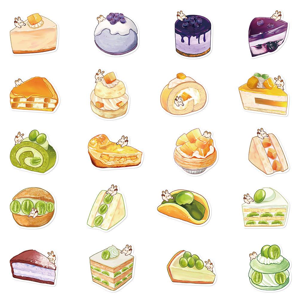 90 Cartoon Dessert Stickers: Cute Afternoon Tea Sweet Treats for Phone Cases, Journaling, and Suitcases.