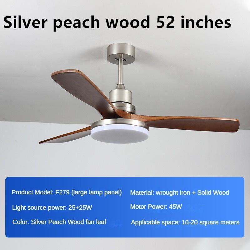 45W Domácnost Inteligentní proměnná frekvence Obývací pokoj Osvětlení elektrického ventilátoru Masivní dřevo Retro Osvětlení ventilátoru pro restaurace Plná specifikace
