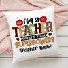 Personalised Pillow Case Custom Name Cushion Cover Teacher Life Decortion Pillowcase Theacher's Day Thanks Gifts for Teachers