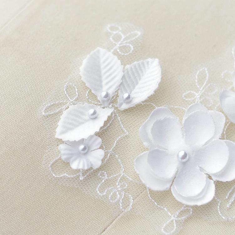 3D Three-Dimensional Beads, Lace Flower Slices, Wedding Dress, Veil, Handmade Diy Accessories, Bags, Decorative Materials, White.