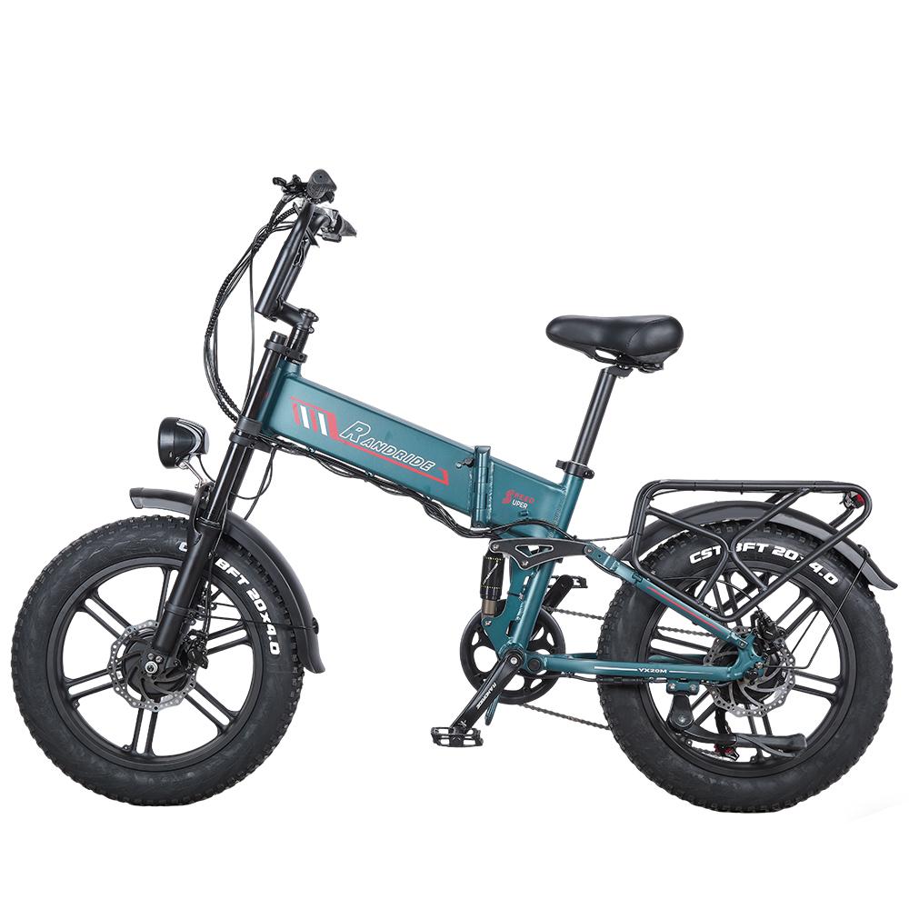 RANDRIDE YX20M-2,Städtisches Elektrofahrrad,doppelte 1000W Motoren,48V 20Ah Akku,20x4-Zoll Reifen,7-Gang-Schaltgetriebe.