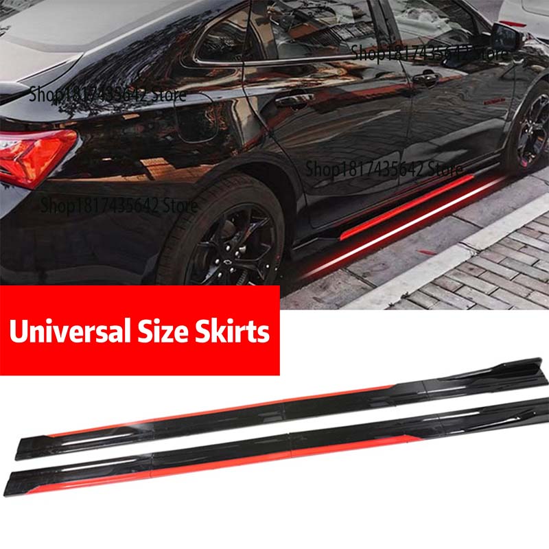Universal Car Side Skirt 8 Pcs 2.2m Winglet Splitters Lip Side Spoiler For Edge Fiesta Focus Fusion Mustang mach-e Taurus