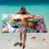 1Pc Cute Sea Turtle Beach Towel Cartoon Animal Print Starfish Seashell Design Quick Drysoft Microfiber Bathtowel For Kids 2Dflat