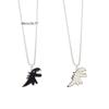2 Stück/Set Süßer Anhänger Geschenk Dinosaurier Halskette Für Frauen Männer Paare Passend
