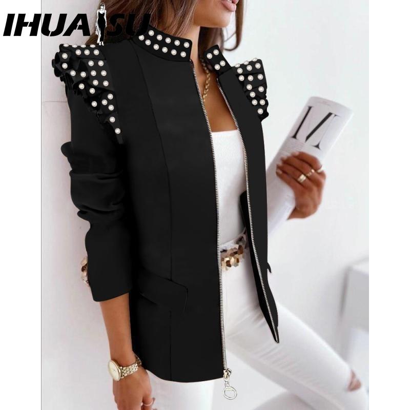 

IHUASU Женские винтажные повседневные куртки и пальто с клетчатым принтом, с длинным рукавом, на осень-зиму XXXL