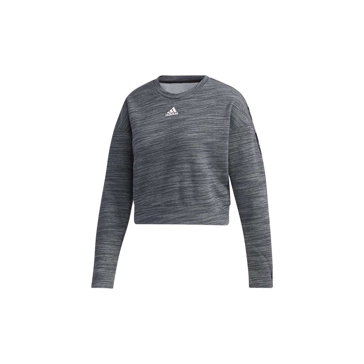 (WMNS) adidas Short Round Neck Pullover Sports Gray Women s GE1131 M