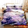 Murasaki Shion Bedding Set Printed single Comforter Duvet Cover Pillow Case 3 Pieces Kids Adult Size Anime Kawaii Girl Bed