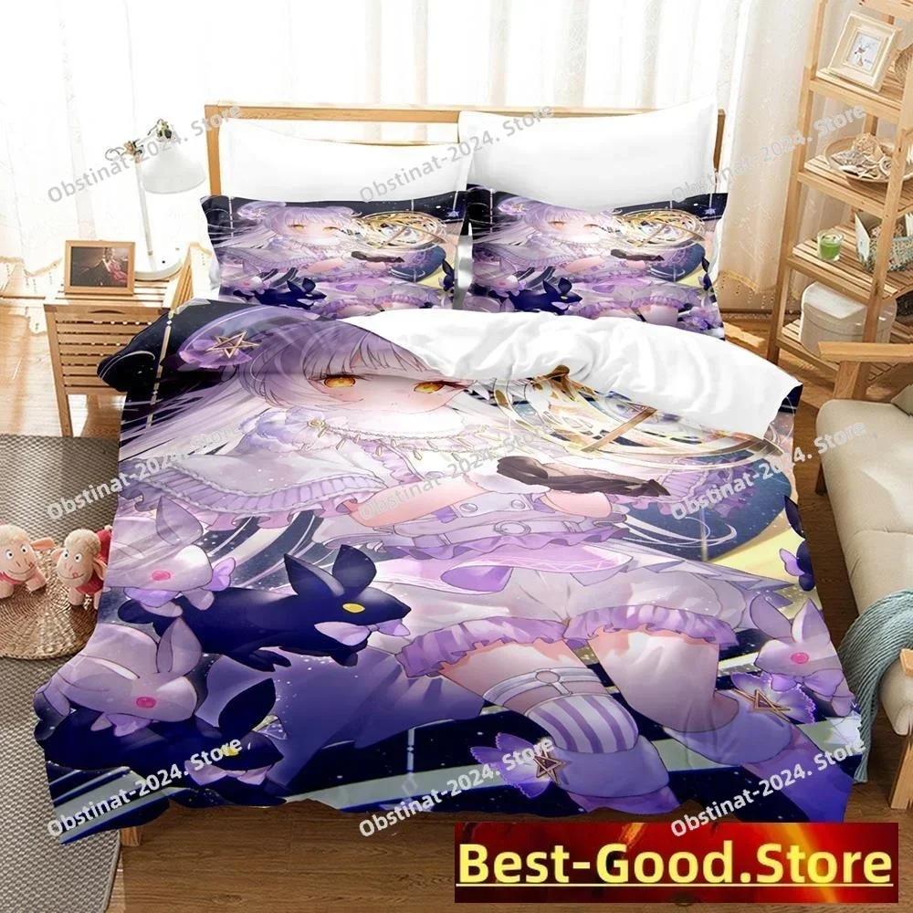 Murasaki Shion Bedding Set Printed single Comforter Duvet Cover Pillow Case 3 Pieces Kids Adult Size Anime Kawaii Girl Bed