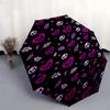 1pc Halloween Skulls Hearts Pattern Umbrella with Plastic Handle,Vibrant Cartoon Pattern,Multi-functional UmbrellaPT233