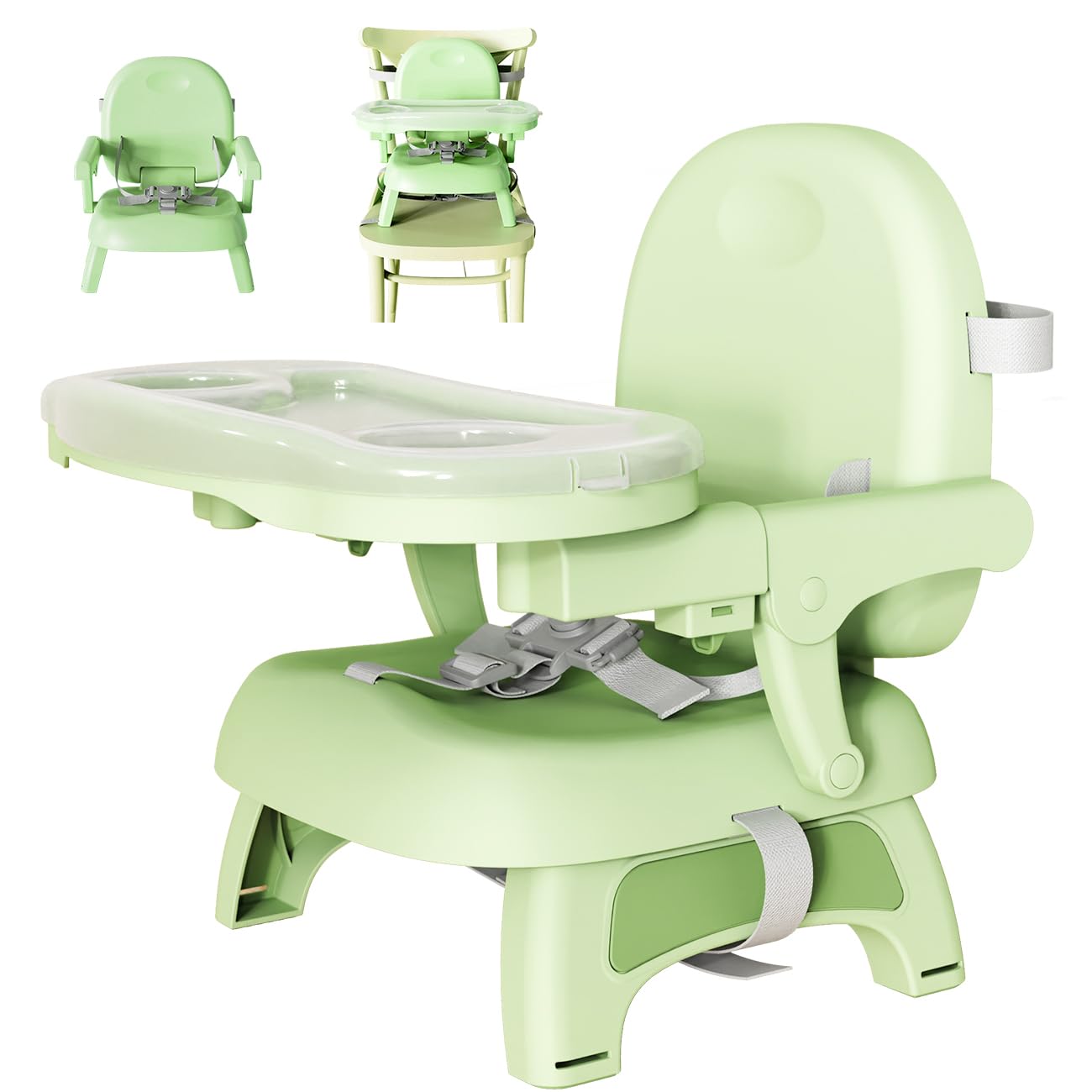 

JUNHOTAI Детский Детский Низкий Детское Питание Детский 6 Месяцев до 3 Рост Легкий Зеленый Стульчик, Складной, Стул, Питание, 3-в-1 Многофункциональный, Детский Стульчик, Еда, зелёный