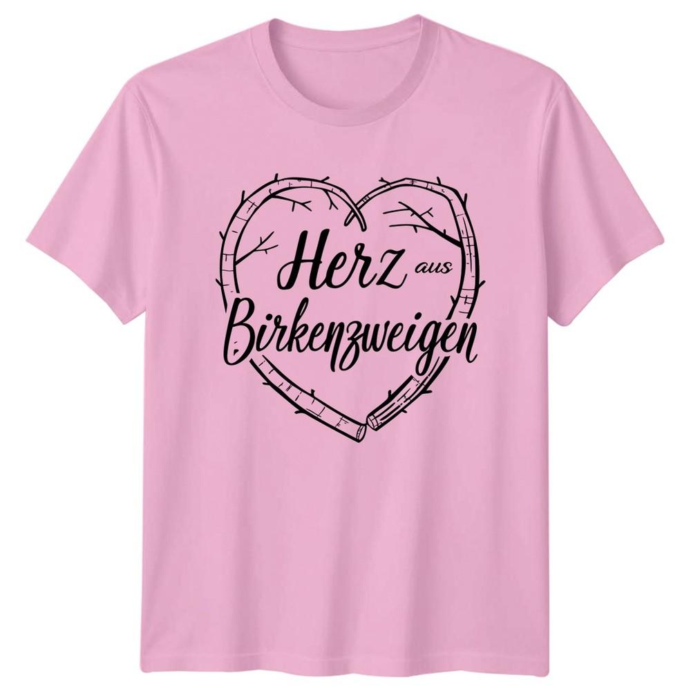 Herz Aus Birkenzweigen TShirt Woodland Nature Birthday Gift For Him And Her