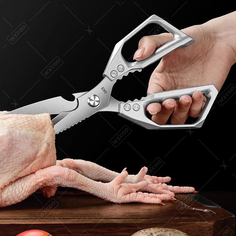 Kitchen Scissors Professional Chicken Bone Meat Fish Turkey Vegetables Scissors Stainless Steel Heavy Duty Shears Cutter