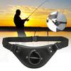 PU Leder Schwarz Verstellbar Drehbar Angel Kampf Hüftgurt Rutenhalter Professionelles Fischerzubehör