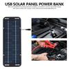 Trickle Charger Battery Charger Kit With Double-Headed Clip 6W 12V Flexible Solar Panel for Car RV Boat Solar Power