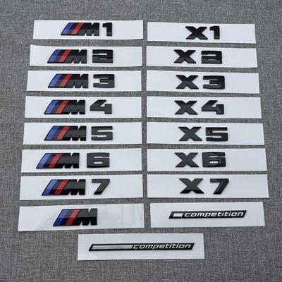 Black Rear Logo Stickers for BMW: X1-X7 & 1, 3, 5, 7 Series