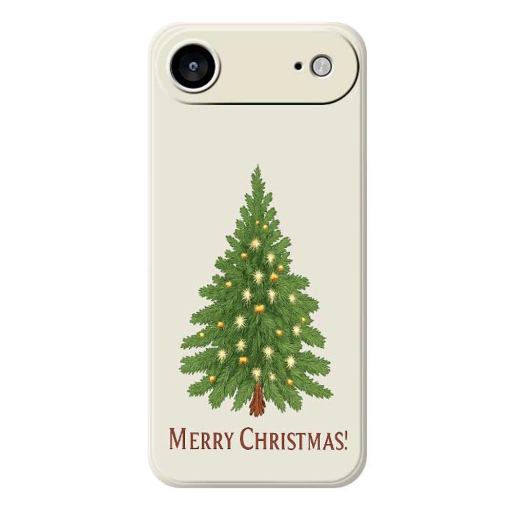 For iPhone 17 Air Case Christmas Tree Pattern Printing Straight Edge TPU Phone Back Cover