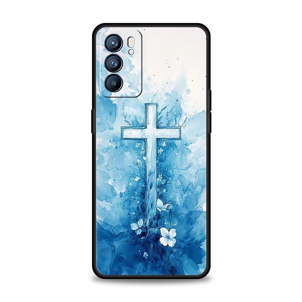 Bible Jesus Christ Christian Cross Case For Oppo Reno13 Reno12 Reno11 F Reno10 Pro A54 5G Find X5 A9 A78 4G A79 A80 A98 Cover