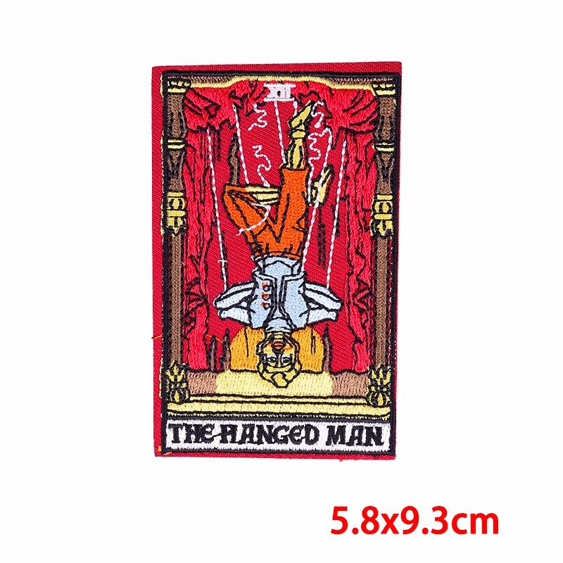 Punk Tarotkarte Stickaufnäher - DIY Jeansjacke Totenkopf Design