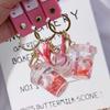 Bag Pendant Moving Liquid Boba Keychain Rabbit Milk Tea Cup Keyring Liquid Keychain Key Ring