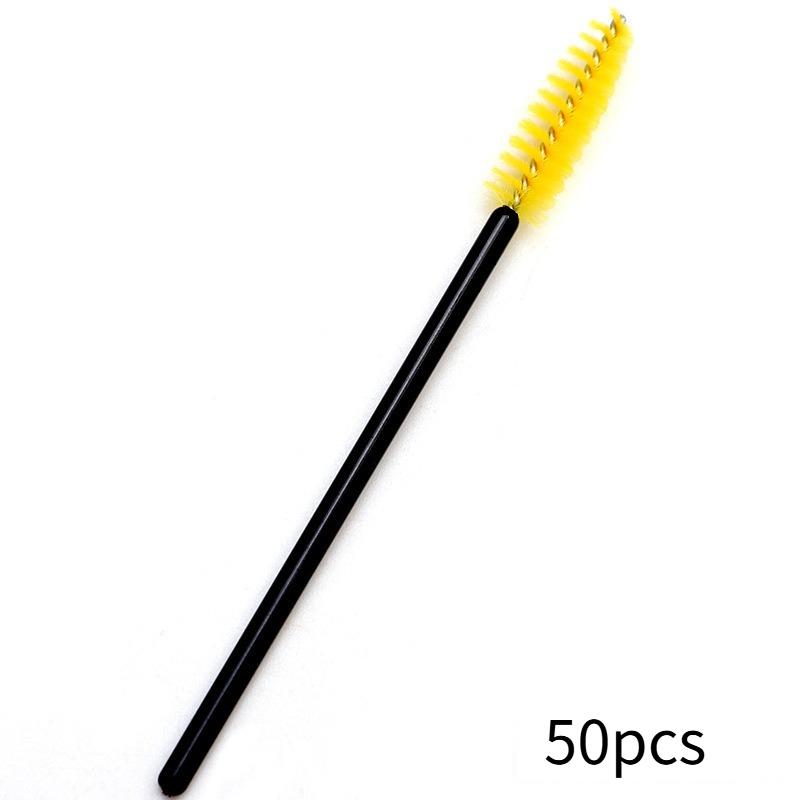 50pcs Disposable Plastic Eyelash Brushes Eyebrow Spoolers Mascara Wands Multi-Purpose Hygienic Beauty Salon and DIY Tools