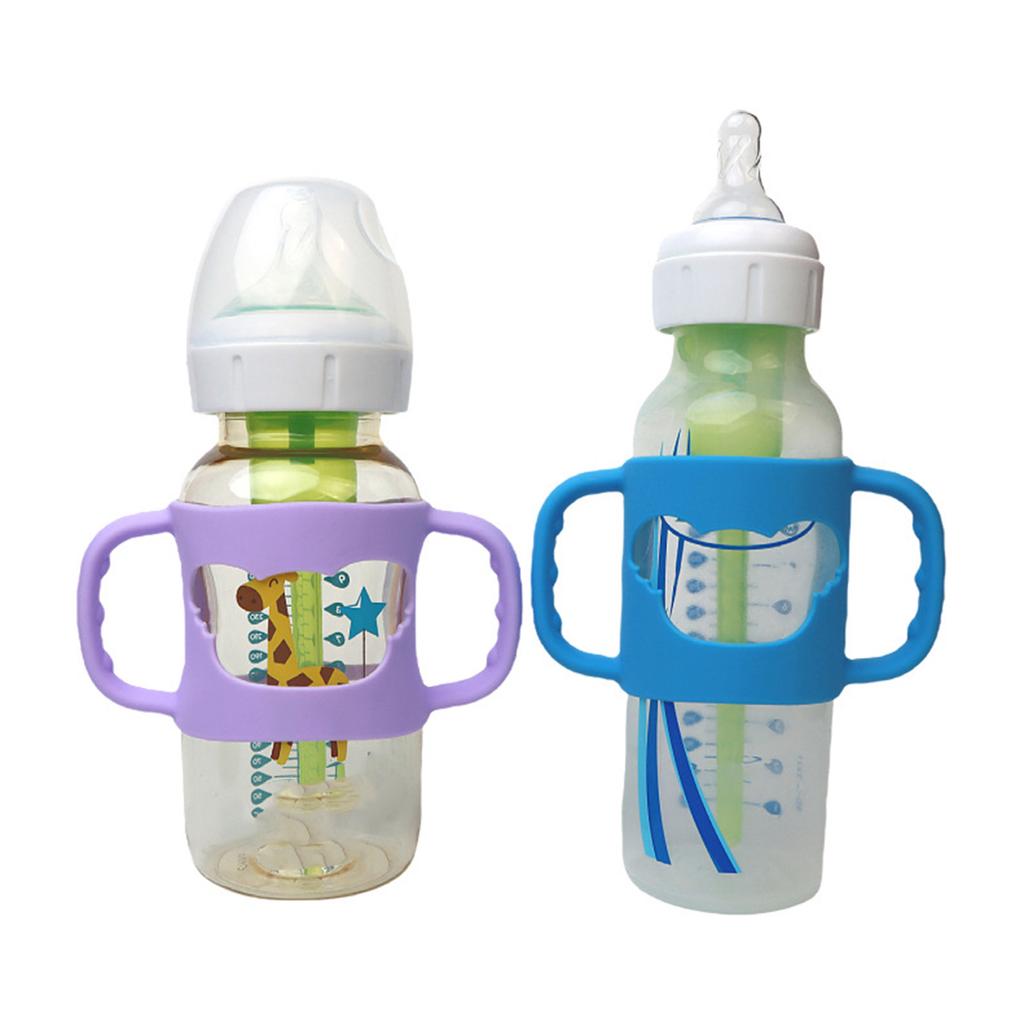 Secure Grip Handle Sleeve Child Friendly Bottle Holder Case Attachment Infant Feeding Bottle Accessory Easy Transition