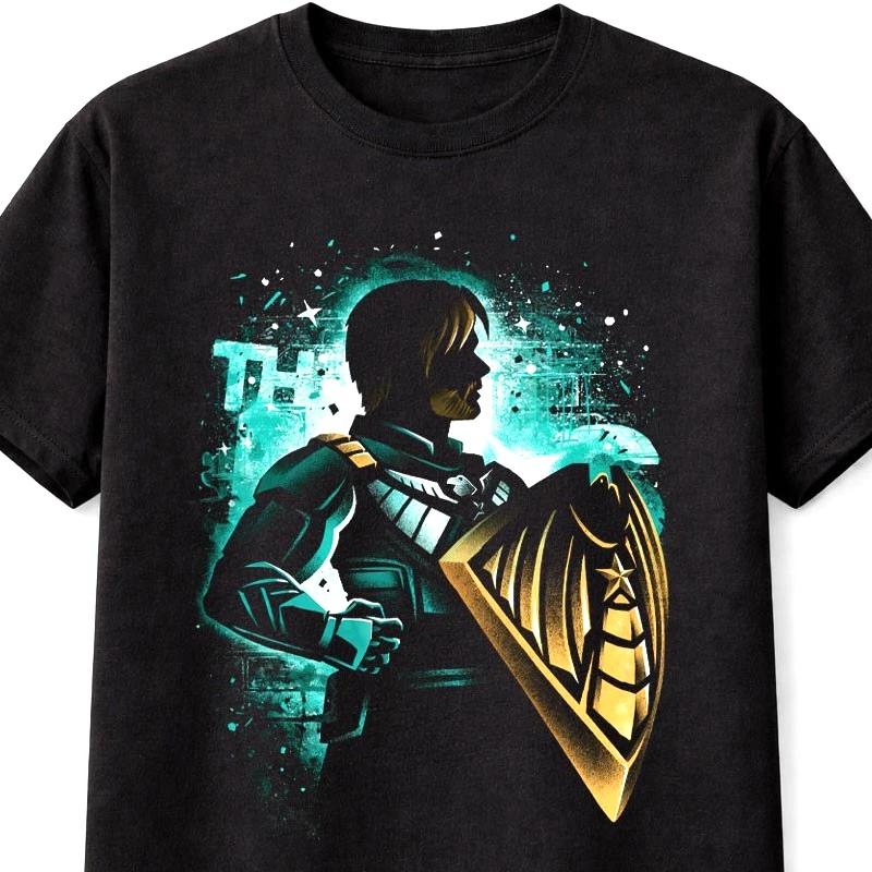 Soldier Shield Superhero The Boys Silhouette Graphic TShirt Unisex S5XL S