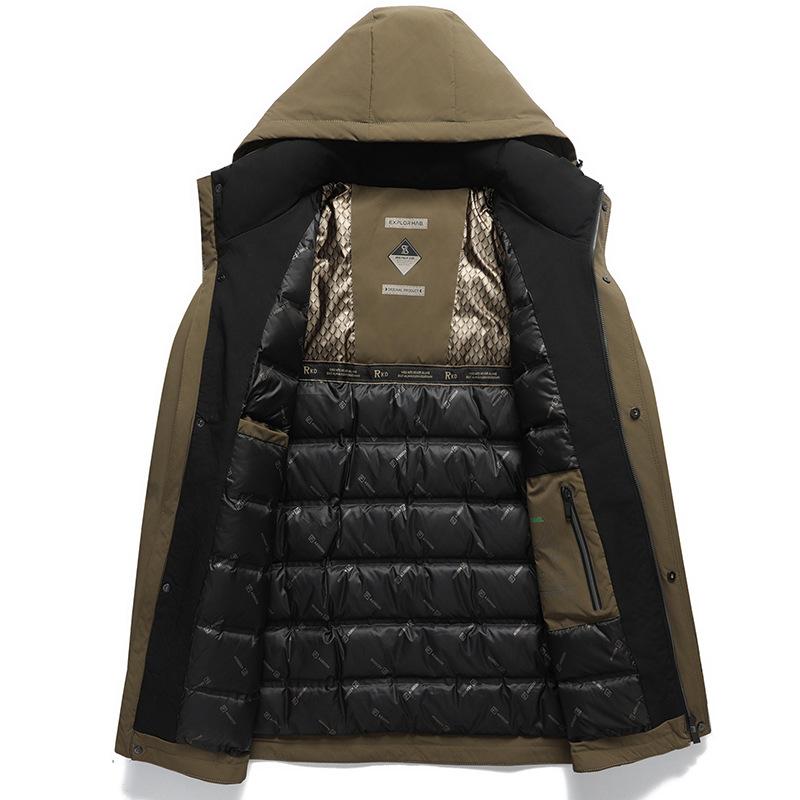 Men's Down Jacket Winter New Men's Down Jacket White Duck Down Thickened Comfortable Versatile Casual Jacket Men