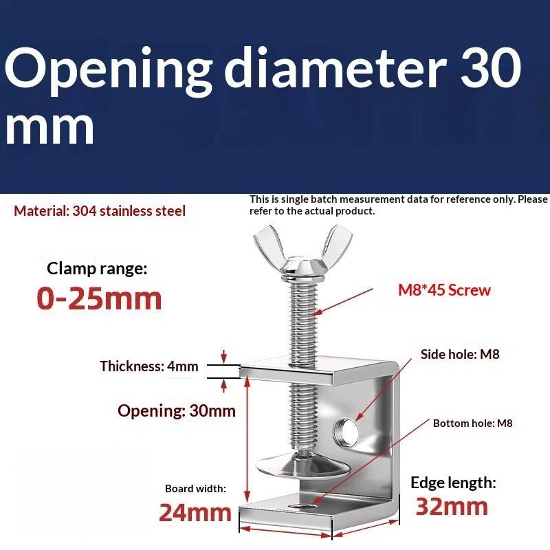 Galvanized Carbon Steel Tiger Clamp Multiple Shapes Open Height 20-130Mm Thickened Material Fixed Fixture Clamping Device