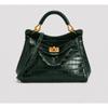 Vintage Stone Texture PU Tote Bag With Lock Crossbody Shoulder Daily Commute
