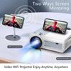Projektor Przenośny Obsługujący 4K 5G WiFi Projektor Domowy Projektor Przenośny Zewnętrzny Wyświetlacz do 300" Projektor Filmowy Kompatybilny z TV Stick HDMI Telefon
