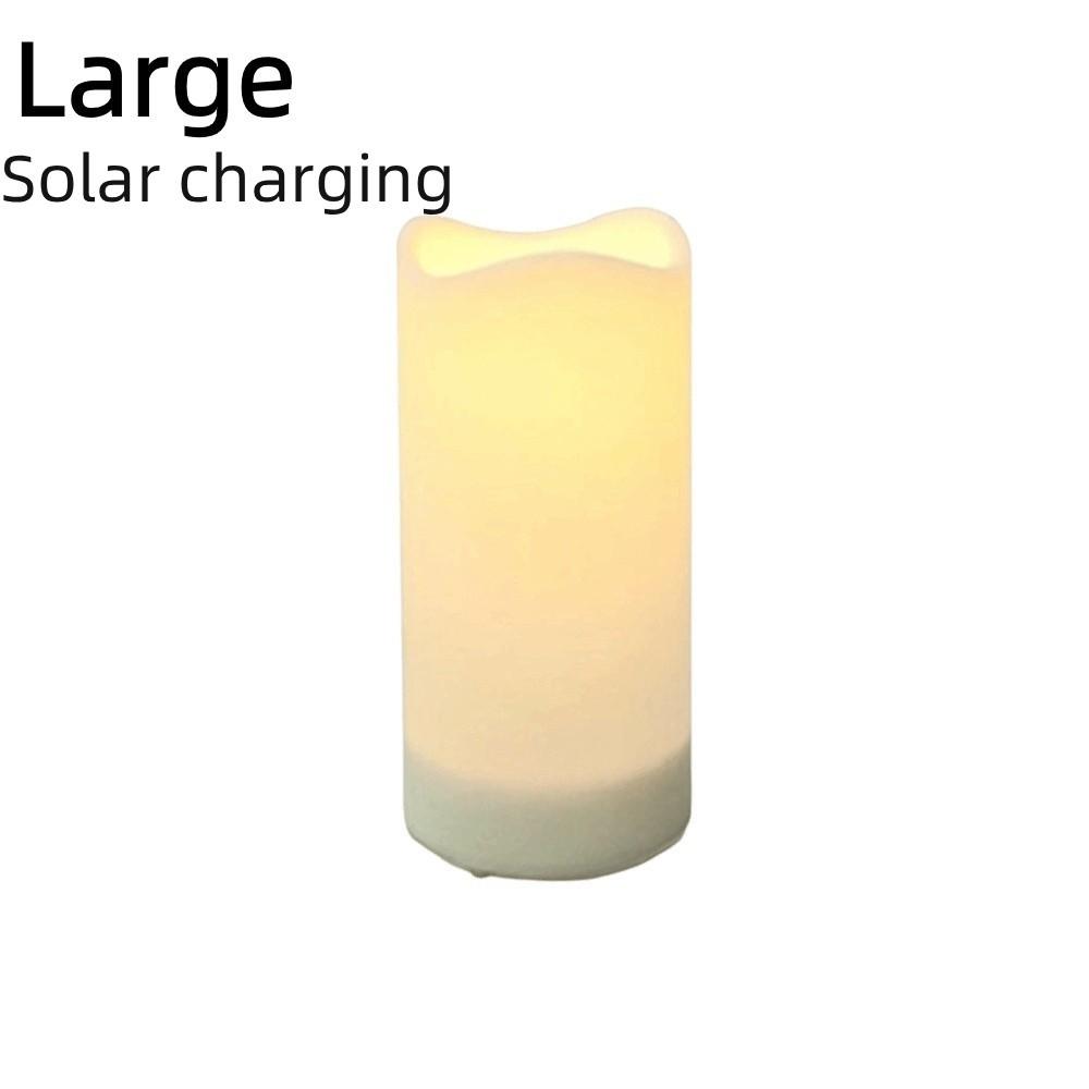 Waterproof Solar Candle Lights Decorative Weather Resistant Outdoor Candle Lights Warm Illumination Automatic Lighting