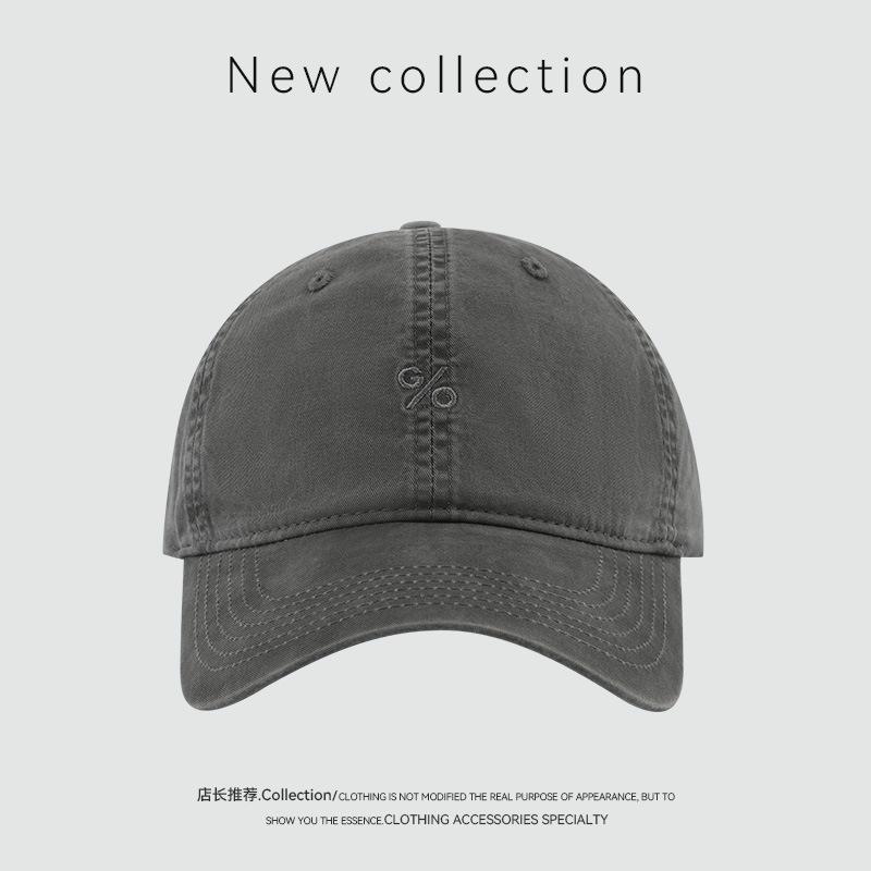 

Soft Top G% Big Head Baseball Cap for Women Men Cotton Snapback Hats Men s High Quality Spring Thin Embroidered Cap Gorra Bone 54-60cm серый
