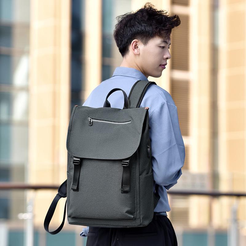 "Men's Fashionable Commuter Backpack: 15.6-Inch Laptop, Large Capacity, Unisex Travel Bag"