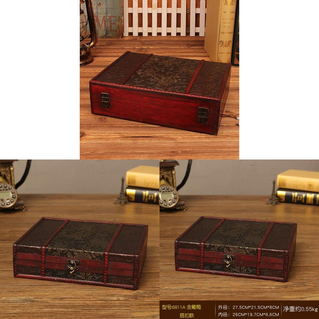 New Chinese Style Jewelry Storage Box With Flip Cover For Bedroom And Living Room Decor