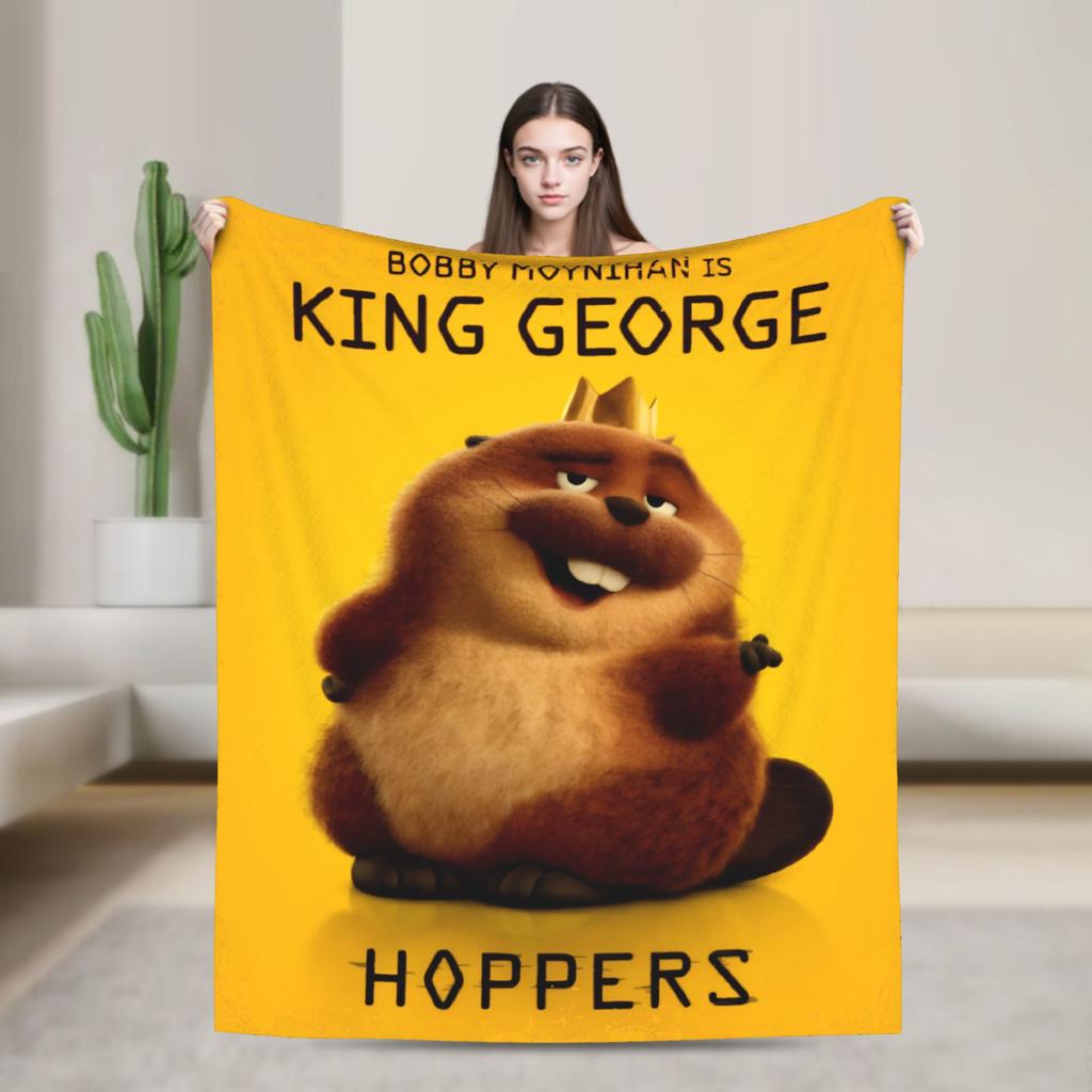 Cartoon Movie Hoppers Blanket Cover Flannel Soft Throw Blanket for Car Sofa Couch Bedroom Quilt